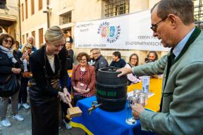 Amtskollegen Elena Pavan und OB Frank Schneider